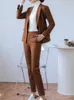 Trajes de mujer Blazers Spring Elegant Women Blazer 2 piezas Set Office Ladies Business Casual Pantsuit Moda femenina Ropa de trabajo coreana Pantalones Traje 221008