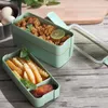 Dinnerware Sets Lunch Box Bento For School Kids Office Worker Multi Layers Microwae Heating Container Storage Kitchen Tool T2