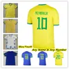 2022 PAQUETA BRAZILS NERS Fotbollströjor Camiseta de futbol CASEMIRO G.JESUS P.COUTINHO L.PAQUETA T.SILVA PELE MARCELO MARQUINHOS VINI JR. Män Kids Kit Uniformer