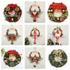 Decorative Flowers Christmas Wreaths Door Hanging Rattan Venue Layout Decorations Garland For Home Party Decor 2022 Year Navidad