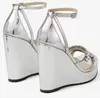 Elegant lady sandals leather ribbon inlaid diamond fashion wedge heels fashion wedding party