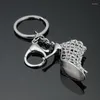 Keychains 1pc Creative Hollow Out Crystal High Heel Schuhe Schl￼sselbund Verfeinerung Lady Auto Schl￼sselring Handtasche Pendellesszubeh￶r Geschenk