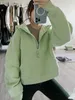 Lu Yoga Sweatshirt Scuba Half Zip Hoody Outdoor Freizeit Pullover Gym Kleidung Frauen Tops Workout Fitness Lose Dicke Jacken Ex7142969 lulus Mode und Freizeit