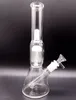 Bongueiros de bongueiro de água de água de vidro de 14 polegadas com 14 polegadas com braço branco braço perc reciclador fêmea 18mm
