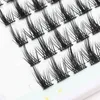 Extension de cils individuels en grappe Faux cils naturels réutilisables auto-greffants Maquillage de cils simples