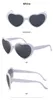 Liefde Hartvorm Designer Zonnebril Vrouwen PC Frame Licht Verandering Hart Lens Kleurrijke Zonnebril Vrouwelijke Rood Zwart Tinten