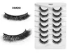 Fluffy False Eyelashes Natural Long Thick 3D Faux Mink Lashes Extension Soft Dramatic Volume Eyelash 7 Pair