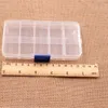 Регулируемая 10 сетчатых отсека пластиковая коробка для хранения драгоценностей для борьбы с бусин