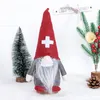 クリスマスドクターナースフェイスのないgnomeサンタチューリップルドルフ人形の装飾ホームギフトのための装飾品パーティー用品