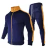 Tute da uomo Tuta sportiva per il tempo libero Fitness Moda Camicia con cerniera Jogging all'aperto Autunno e inverno Manica lunga Set in due pezzi G221011