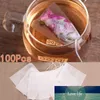 Sachets de thé en papier non tissé, 100 pièces, ficelle vide, filtre thermoscellé, sachet de thé en vrac pour herbes