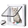 Kattbärare Säkerhet Clamshell Weatherproof Door for Dog Pet 4 Way Lock Smart Controllable Switch Direction Gate