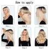Synthetische Perücken Keine Clip Halo Haare Ombre Hitzefeste künstliche natürliche falsche lange kurze kurze Haarstück für Frauen