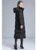 Damen Daunen Damen Winterbekleidung Puffer Reißverschluss Mantel Große Größe 4XL Schwarz Grau Marineblau Dicke warme große lange Jacke