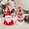 Boże Narodzenie Lalki Santa Snowman Moose Xmas Tree Wiszące ornament ręcznie robione wisiorki do dekoracji biura sklepu domowego