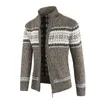 Men's Jackets ZOGAA Winter Thick Men's Knitted Sweater Coat Off Long Sleeve Cardigan Fleece Full Zip Male Causal Plus Size Clothing For