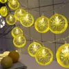 Str￤ngar LED Lemon Garland orange skivor String Light Yard Wedding Home Party Decoration Batterilampor Holiday Lighting 2022