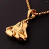 Pendant Necklaces 2pcs/Set Fashion 316L Stainless Steel Gold Boxing Gloves Necklace Men's Jewelry Free Box Chain 24" 3mm Christmas