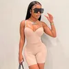 Women's Tracksuits Summer Spaghetti Strap Body Top Two Piece Set Sportswear Bodycon Shorts Solid Black Sexy Party Club Women Outfits Fashion