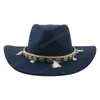 Donna Uomo Cappello a tesa larga Panama Cappelli da cowgirl Casual Autunno Inverno Cammello Cachi Nero Sombrero Gorras Cappellini Fedora