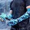 Joelheiras de proteção solar mangas de braço de compressão gelo de seda de seda para homens anti -deslize