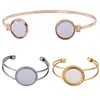 Sublimatie blanco manchet armband ontwerper gouden heren armbanden voor vrouw overdracht printen legering ronde zilveren paren armbanden valentijnsdag chirstmas cadeau