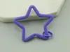 500 stücke Kawaii Farbe Gemalt Schlüssel Halter Split Ringe DIY Zubehör Metall Stern Geformt Süßigkeiten Schlüsselbund Schlüssel Ringe 35 MM