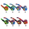 Luminous Honeycomb Silicone Smoking hand Pipes Glow in Dark Bee with Glass Bowl Slide Puffs Tobacco Herb Pipe Noctilucent Dab Tools