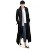 Men's Trench Coats British Style Slim Coat Men Double-breasted Spring Autumn Windbreaker Western Male Long Jacket Outerwear