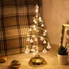 Christmas Decorations Crystal Tree Table Lamp For Bedroom LED Lights Decoration Desk Night Light Home Office Study