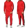 Suisses à parcours masculines Nouveaux combinaisons de sport Sweat à capuche Sweat à capuche Couleur solide Papants hommes décontractés Coton Coton Automne Swetshirts de survêtement