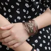 Charm Bracelets ALLYES Hollow Starfish Leather Bracelet For Women Boho Multilayer Slim Strips Wrap & Bangles Exaggerated Jewelry