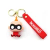 Cartoon Anime Keychain Animation Straps Superman Story PVC Soft Buckle Decorations Charms for Kids Designer Bag Pendant