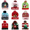 13 styles chapeau d'éclairage de Noël hiver tricot en tricot chauds de bonnet de cocotte