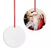 Printer Supplies 3 inch Round Sublimation Blank Ceramic Pendant Circle Custom Christmas Ornaments Xmas Tree Decor Double Sided Printing