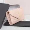 Fashion Men 'plånbok YSLITY Luxury Design Mini Women' Business Card Holder Single Zipper Long Square Card Bag 02-01