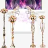 Candle Holders Gold Stand Flowers Vase Candlestick Road Lead Candelabra Centre Pieces Wedding Decoration 50cm/73cm/120cm 01308