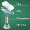 Bar Soap Holder Not Punched Easy Clean Soap Dish with Suction Cup for Shower Bathroom Kitchen Sink RRB16117