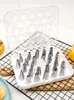 Outils de cuisson 29pcs Cupcake Cuisine Buse Réutilisable Fournitures de cuisson professionnelles en acier inoxydable Accueil Gâteau Décoration Tuyauterie Set Pâtisserie