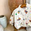 Giubbotti Bambini Autunno Simpatico cartone animato Orso Cappotto con cerniera Moda ragazzo Tutto fiammifero Maniche lunghe in cotone Capispalla per neonate 221010