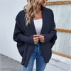 Pull tricoté à manches de poupée pour femme, Cardigan élégant et décontracté, manteau ample, couleur unie, mode automne hiver