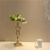 Ljusstakar bröllop dekoration ljusstake guld / silver matbord centrum blomma ram väg guide tab