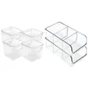 Storage Bottles 6 Pcs Food Packet Kitchen Organizer Box For Fridge 28X12.7X8.8Cm & 15X15x14cm