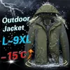 남자 재킷 스키 재킷 겨울 방수 바람 방수 바람 방수 따뜻한 코트 양털 두꺼운 아웃웨어 야외 산악 외투 제거 가능한 후드 파카 9xl 221008