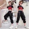 Kleidung Sets Koreanische Mode kinder Sommer kurzarm Sportswear Anzug Mädchen Hip-hop Dance Trainingsanzug Durchführung Jazz Kleidung