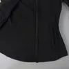 LL-0203 Hooded Fitness Wear Womens Sportswear Yoga Outfit Outer Jackets Outdoor Apparel Casual Adult Running Exercise Long Sleeve Tops Zipper