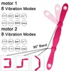 Vibrator sexy sokken vrouwelijke lesbische dual head big dildo motor oplaadbare av staaf Godmichhet vrouw seks speelgoed usb magnetisch opladen waterdichte qv19