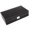 Watch Boxes PU Leather Box Jewelry Display Storage Drawer Lockable Case Organizer 8 Slots Rings Tray With Lock Gifts