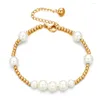 Bangle 2022 Fashion Pearl Steel Ball Women's Bracelet Stainless Beads Hand Jewelry Personality 5 Manufacturers Wholesale