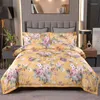 Bedding Sets Vintage Chic Flowers Vibrant Blossom 1Duvet Cover 1Flat Sheet 2Pillowcases Cotton Satin Gorgeous Soft Easy Care Not Fade